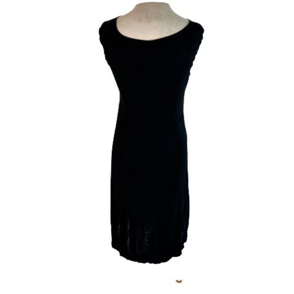 Coldwater Creek Stretch Knit Midi Dress Black S Small - Picture 4 of 6